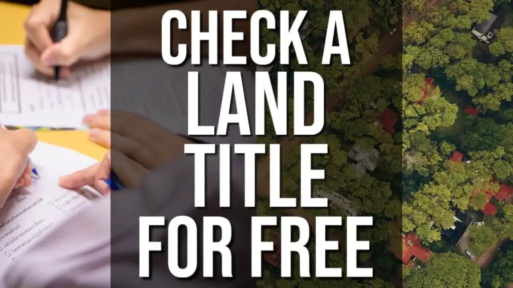 How To Check A Land Title For Free